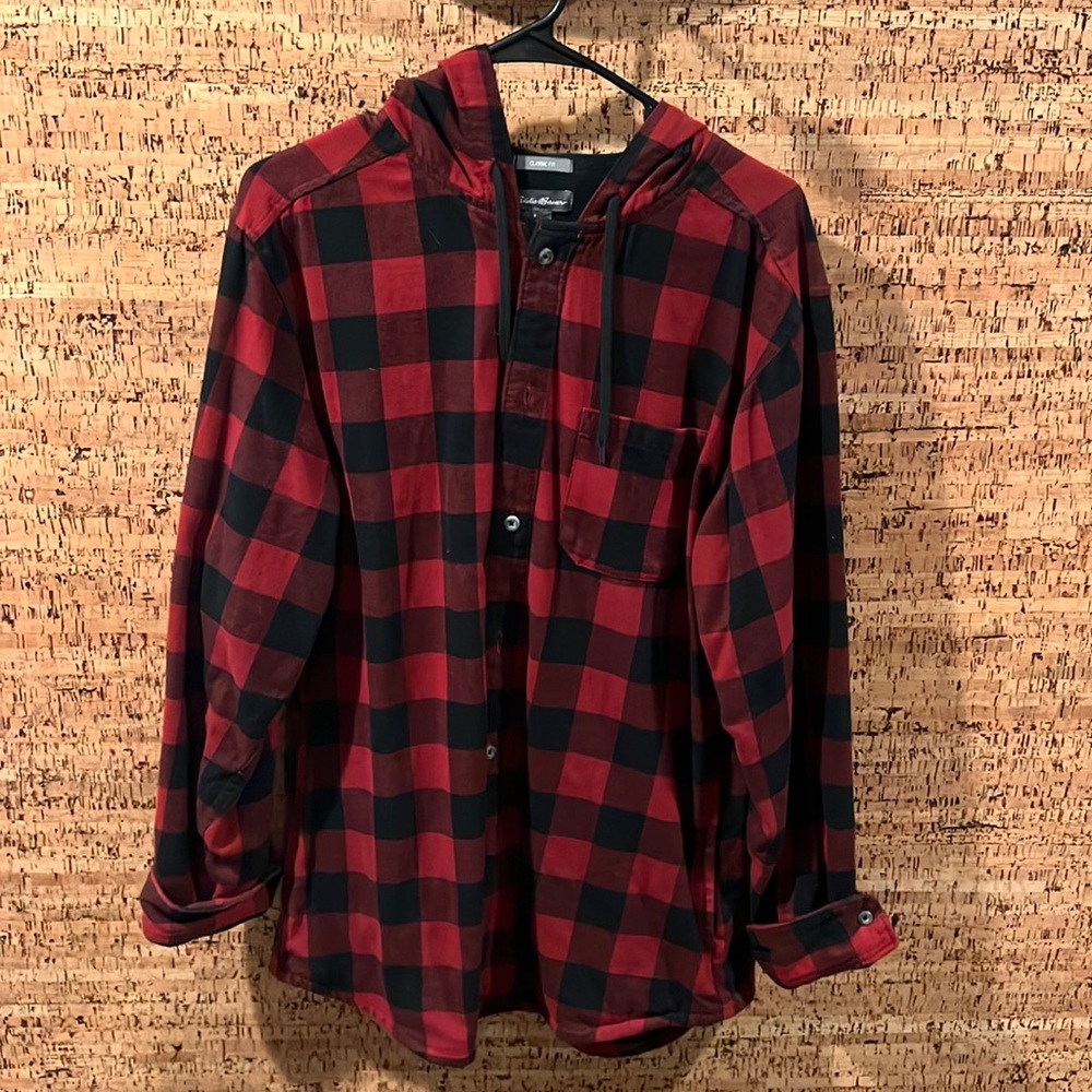 Eddie Bauer Hooded Flannel